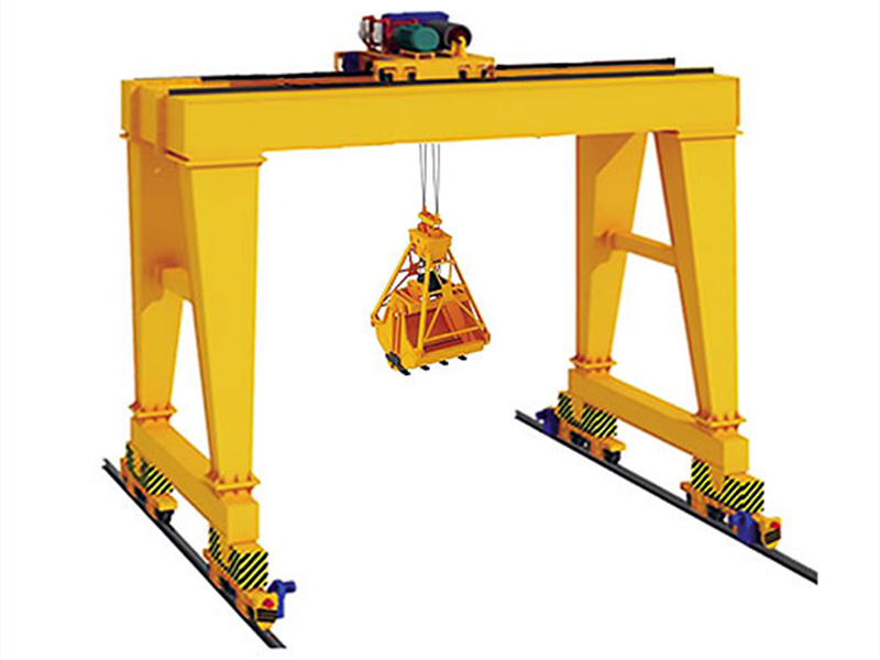 outdoor gantry crane with grab bucket