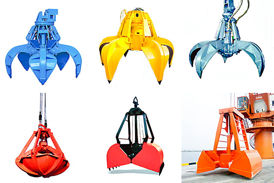 Mechanical Hydraulic Clamshell Grab Bucket For Crane