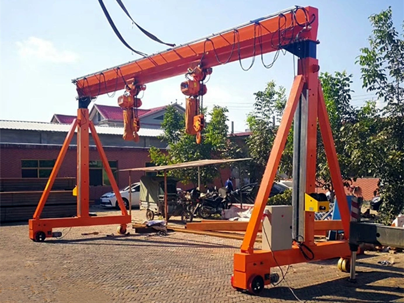 Mini Gantry Crane with Double Hoists