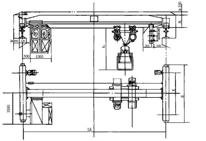 grab bucket overhead crane drawing